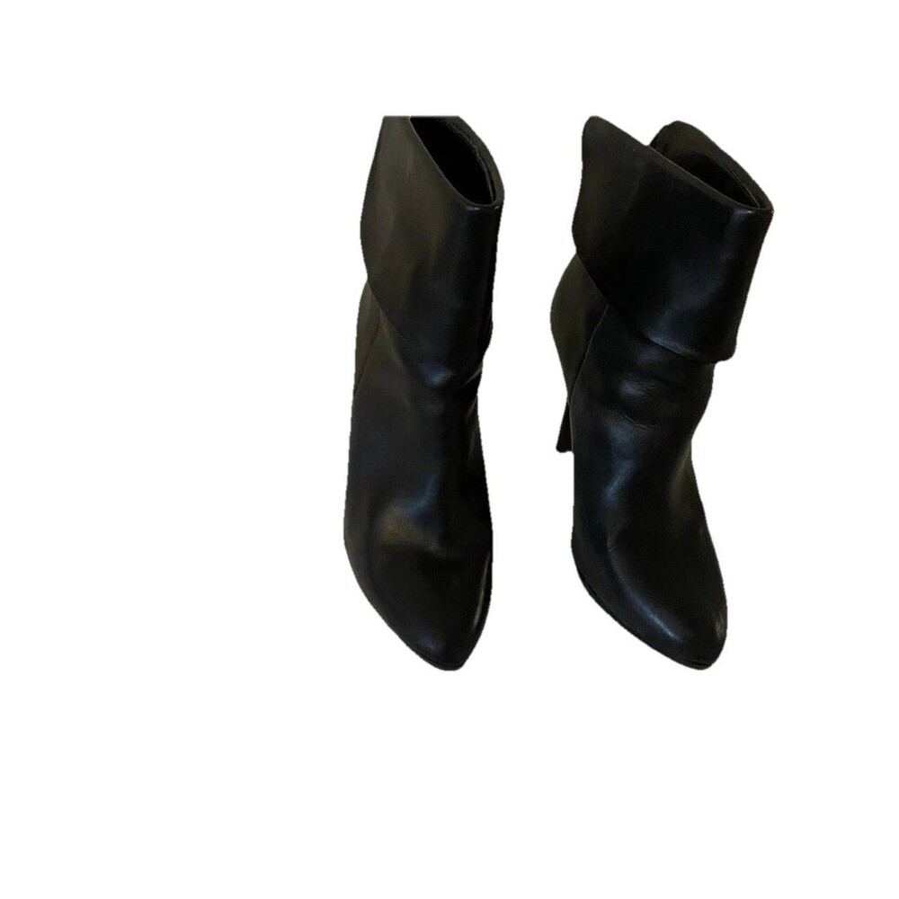 Lauren Ralph Lauren Leola Booties Black Leather High Heel Ankle Boots Size 8
